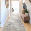 Alfombra pasillo 3x10ft antiderrap abstracta beige