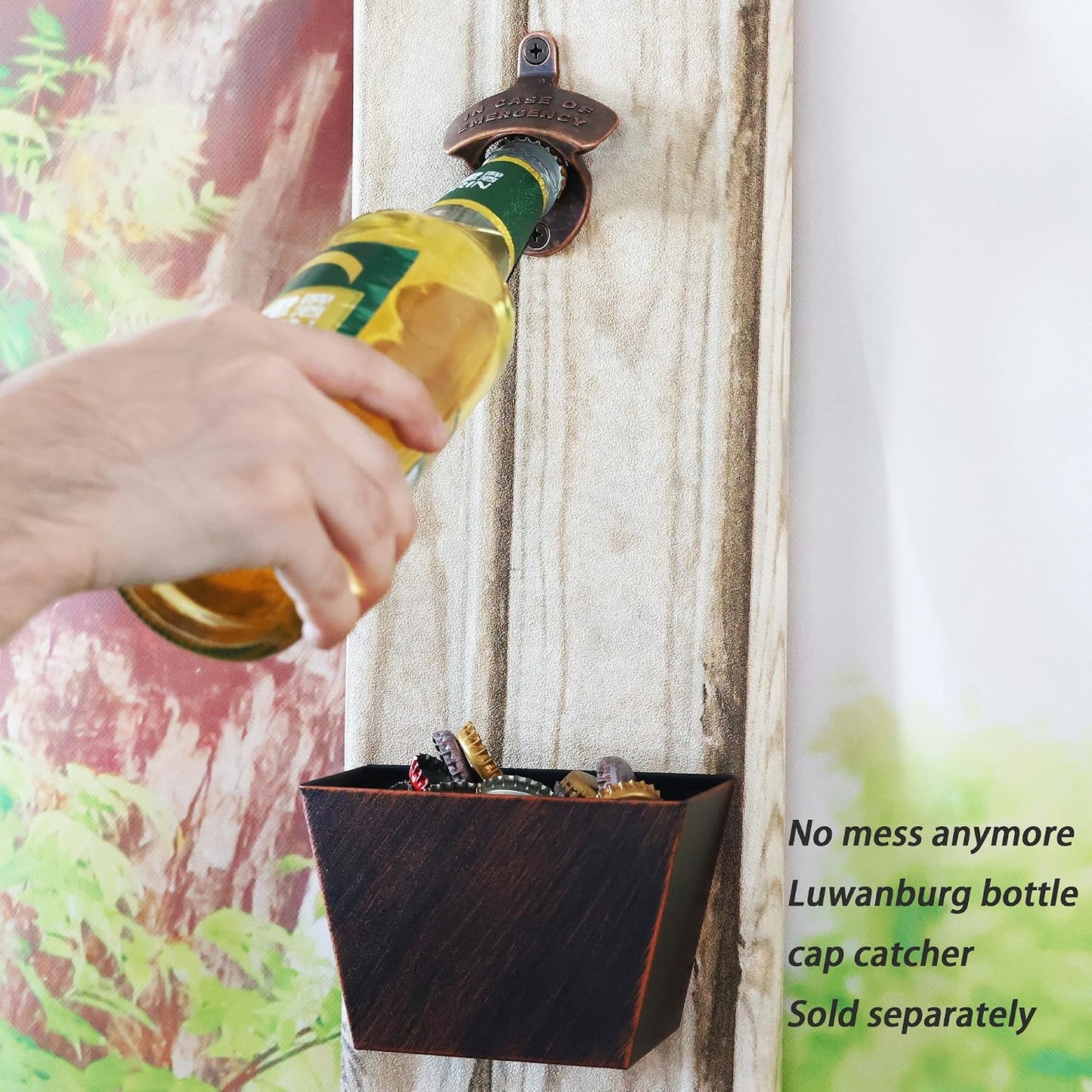 Abridor botellas pared cobre antiguo set 3
