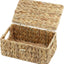 Cesta mimbre con tapa tejida rectangular 10.2x6.3"