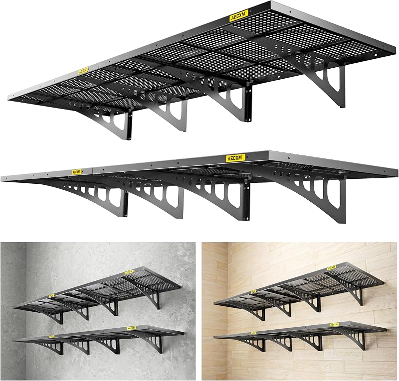 4 Pzas Estantes Pared Garaje 2x3ft Metal Resistente
