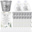 25 Set Regalo Boda Vasos Acero Inox Tarjetas Organza