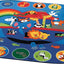 Alfombra aula ovalada 6x9ft color azul