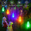 Luces Navidad C9 exterior 25.7ft fresa 20 LED multicolor
