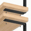 Soporte estante L 9x6pulg negro