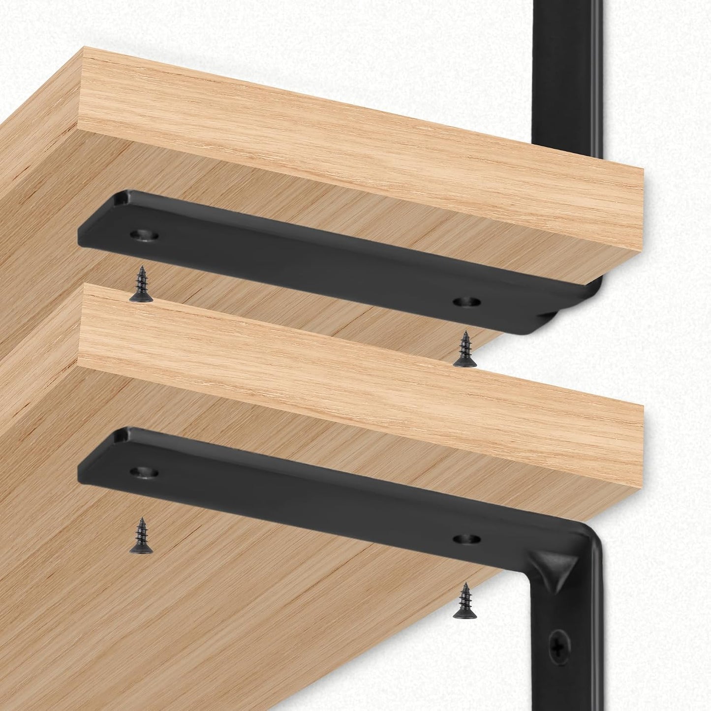 Soporte estante L 9x6pulg negro