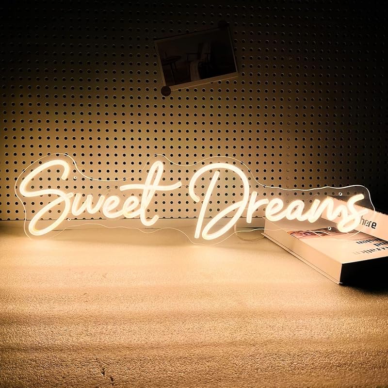 Letrero Neón Sweet Dreams Estilo Granja 25x6.4 Colgante