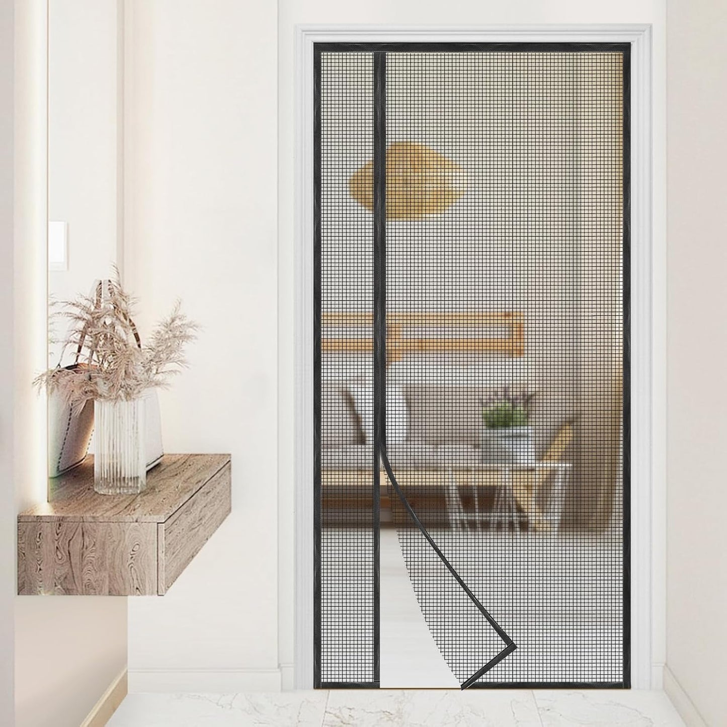 Puerta mosquitera magnética lateral izq/derecha 36x82pulg