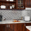 Azulejos espejo biselado autoadhesivo 3x6pulg cocina baño