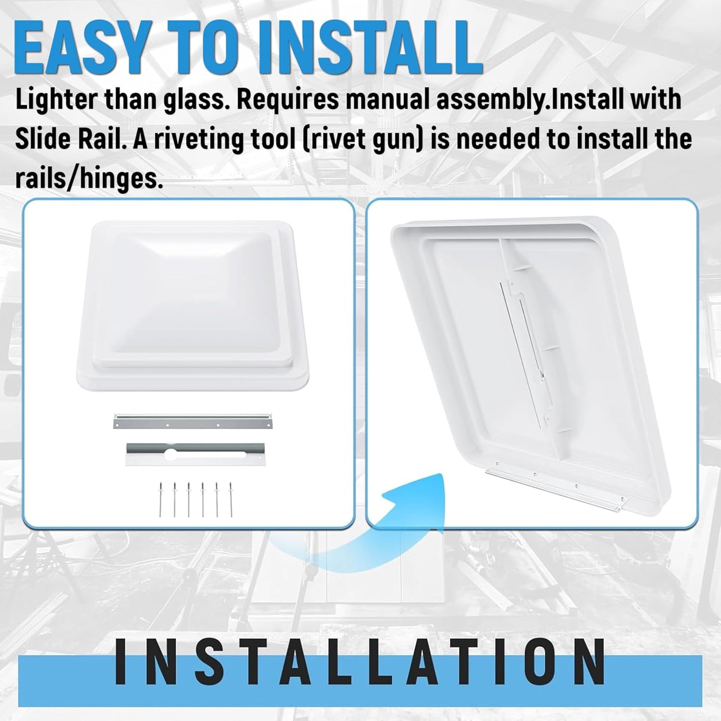 2 Pzas Tapa Ventilación RV 14" Comp Ventline Blanco