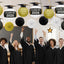16 Linternas Papel Graduación Negro Dorado Estilo 1