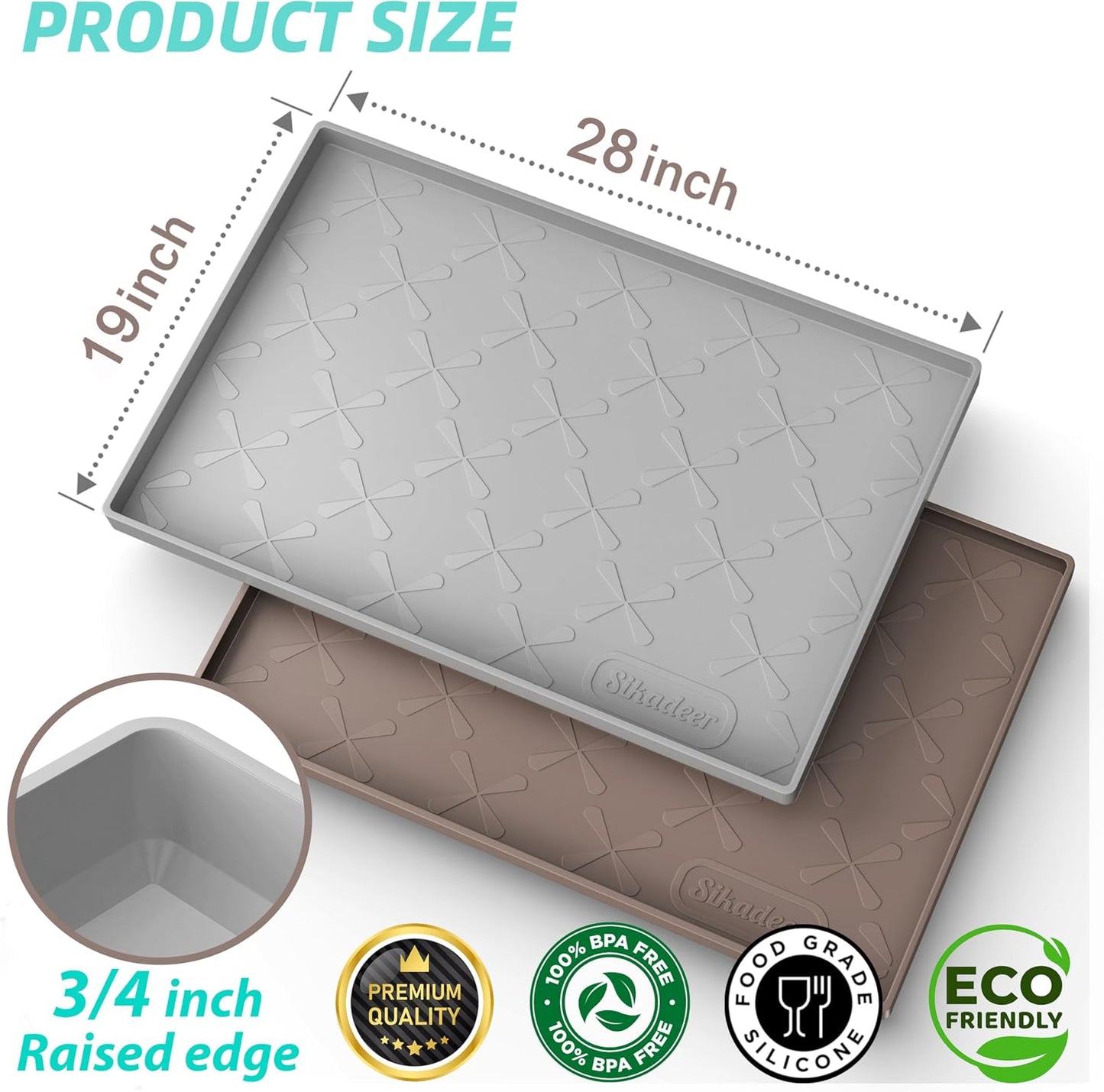 Tapete silicona impermeable 28x19" para fregadero cocina