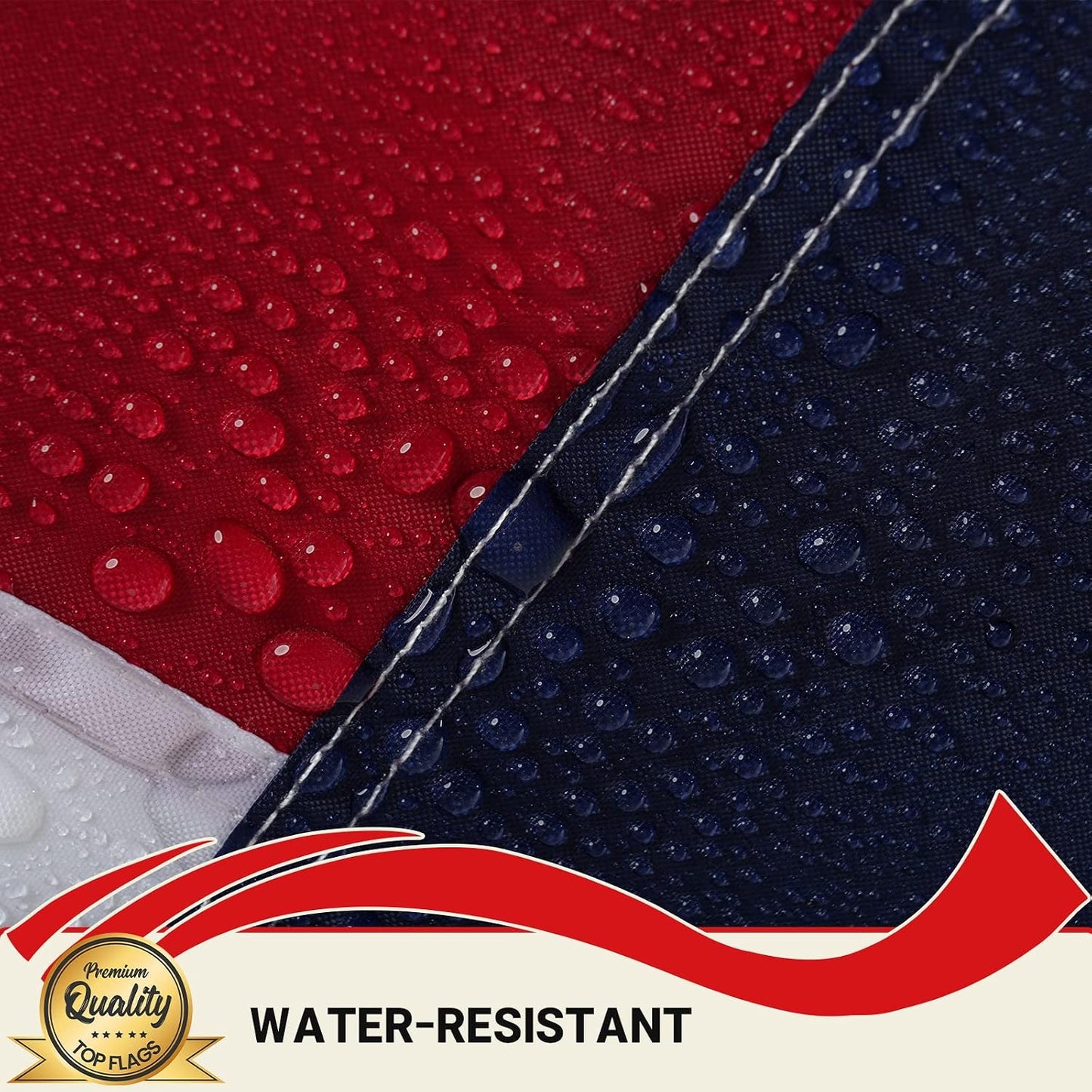 Bandera EE.UU. 4x6pulg resistente con ojales latón