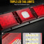 2 Luces traseras LED triples 40leds remolque