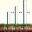 Postes valla metal 3ft para alambre patio pack 10