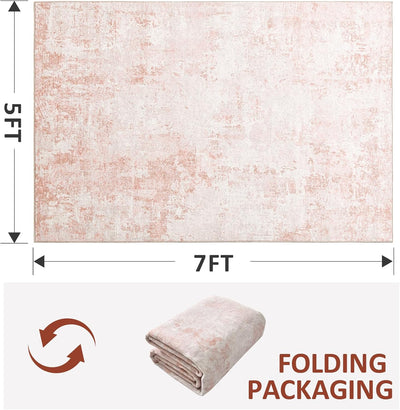 Alfombras lavables 5x7pulg antideslizantes plegables rosa