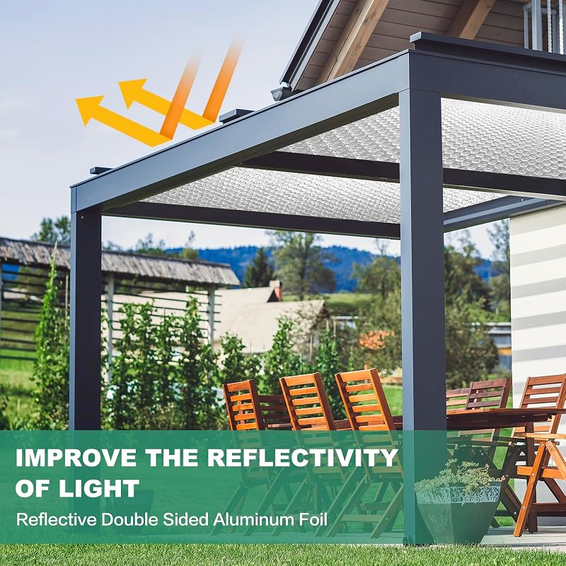 Hoja reflectante aluminio aislamiento térmico ventanas RV