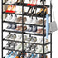 Organiz. zapatos 2 filas 8 niveles 32-40 pares metal negro
