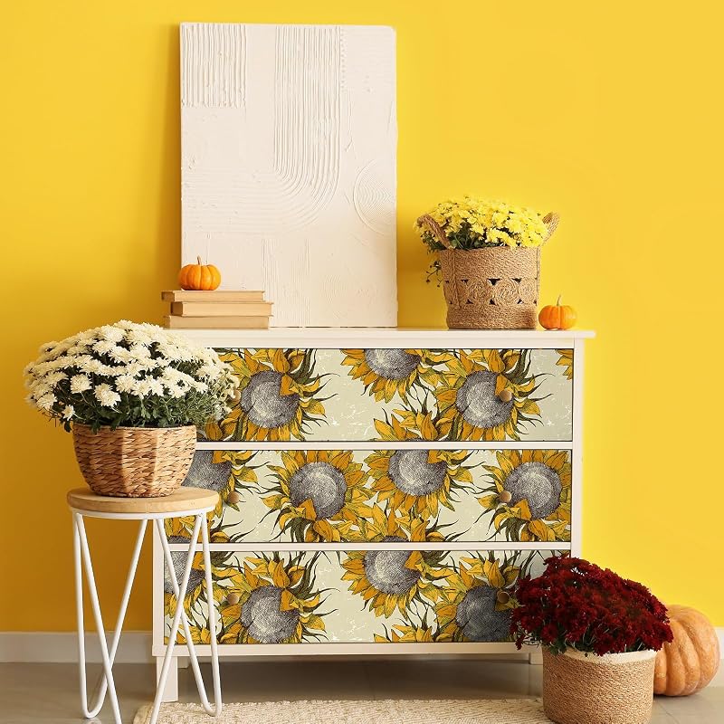 Papel tapiz floral retro para pared cocina