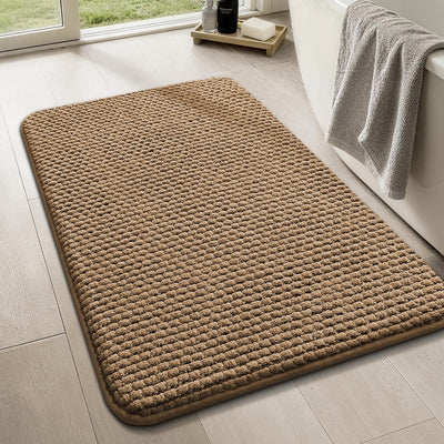 Alfombras baño felpilla extragruesas antideslizantes marrón