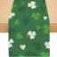 Camino mesa San Patricio trébol verde 13x60pulg