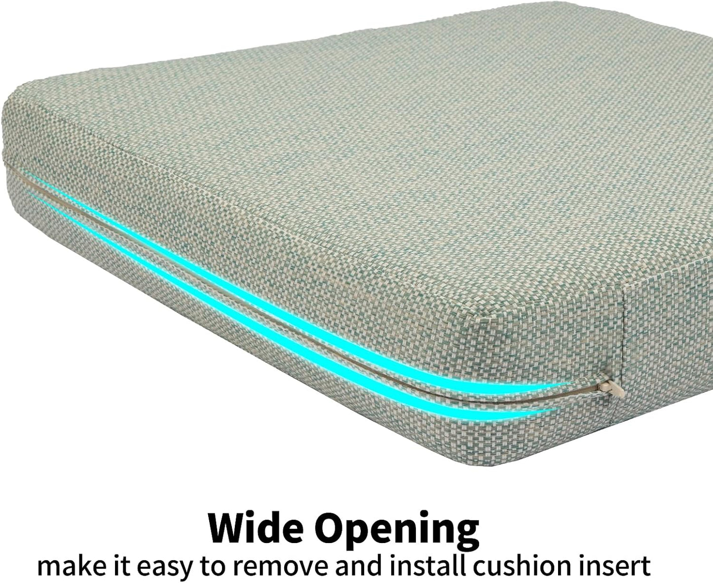 2 Pzas Fundas Cojín 24x22" Impermeables Turquesa
