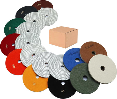 Kit 9 Almohadillas Pulido Diamante 6pulg 50-10000
