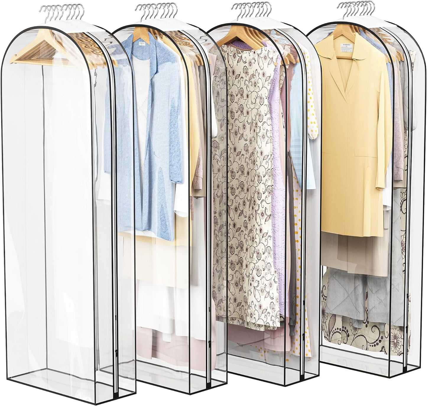 Bolsa plástica transparente con fuelle 10" para traje 60"