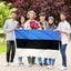 Bandera Estonia poliéster 3x5ft con ojales latón