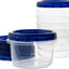 5 Pzas Contenedor Delicatessen 16oz Tapas Azules