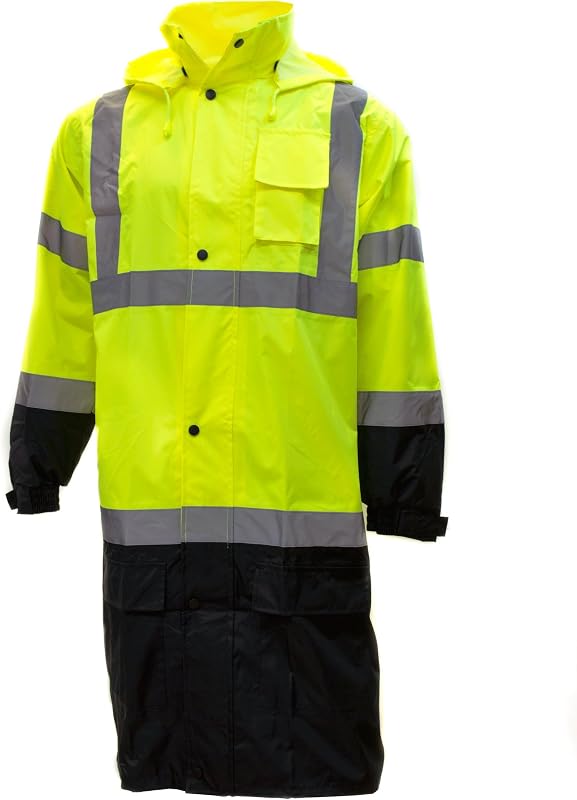 Ropa lluvia reflectante alta visibilidad abrigo largo 5XL