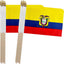 Banderas ecuatorianas 5x8pulg pack 12