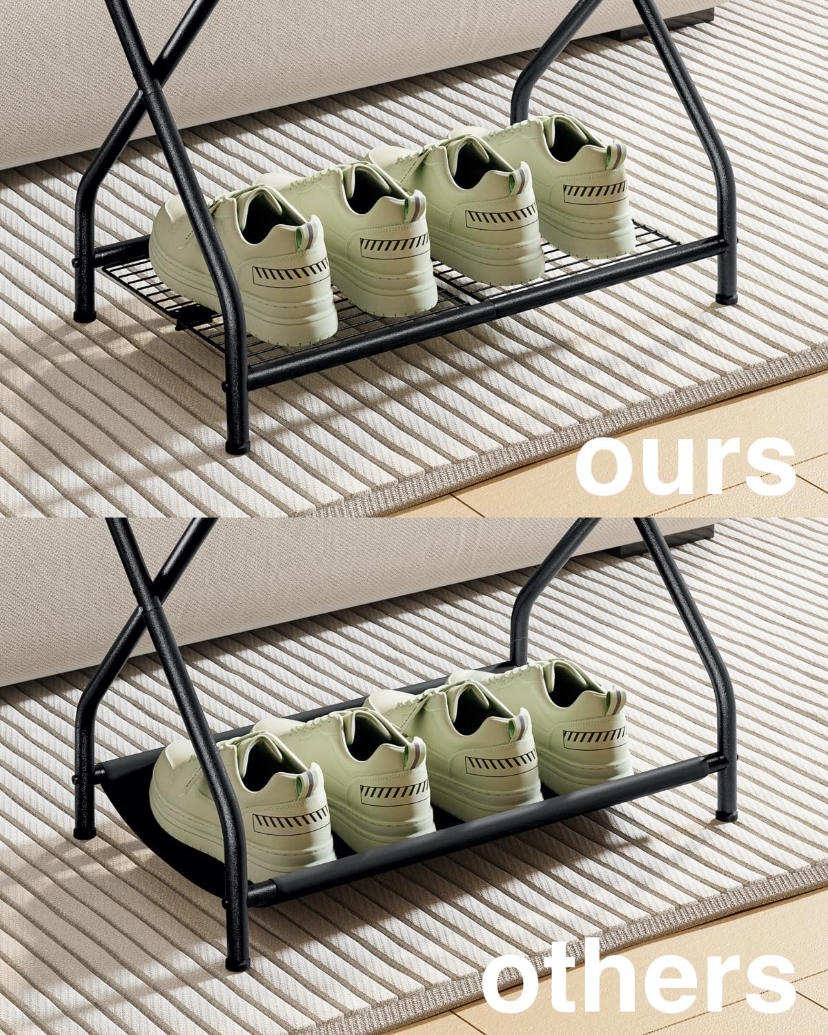 Portaequipajes 2 Pzas plegable metal con estante
