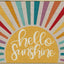 Tapete retro Hello Sunshine 30x17" para entrada y hogar
