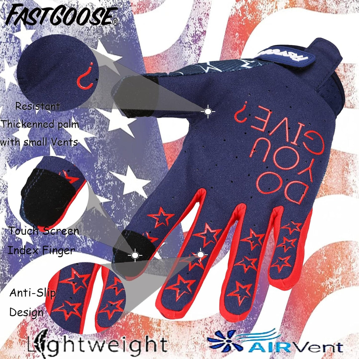 Guantes motocicleta transpirables ligeros para ATV BMX MTB