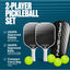 Set 2 palas pickleball fibra carbono con bolsa y bolas