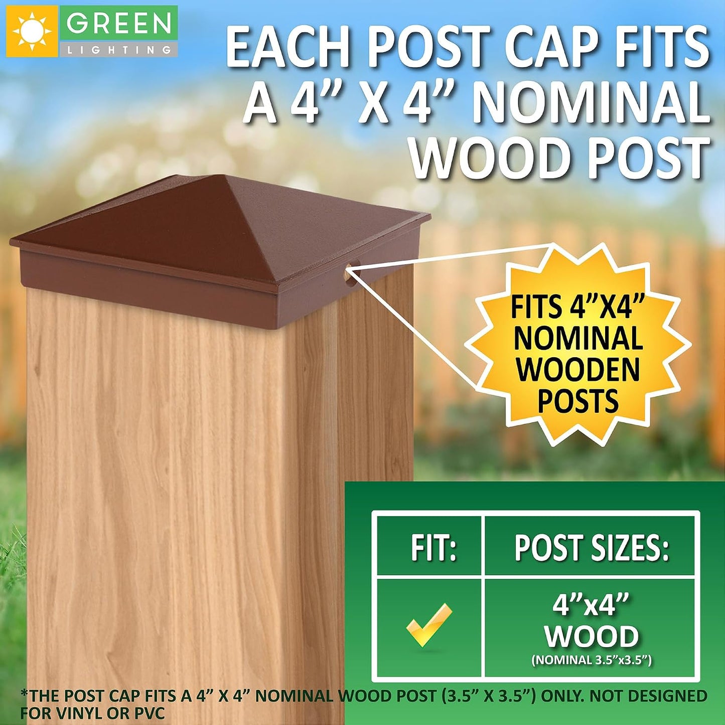 Cubierta aluminio 4x4 poste pirámide 8uds mate