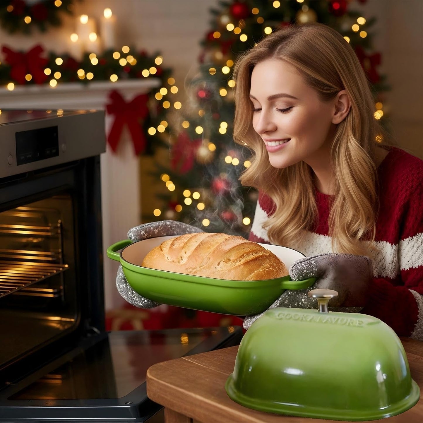Horno Holandés 6qt Esmaltado con Tapete Silicona