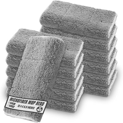 12 Almohadillas Microfibra para Mopa Húmeda y Seca 15.4x8.8pulg