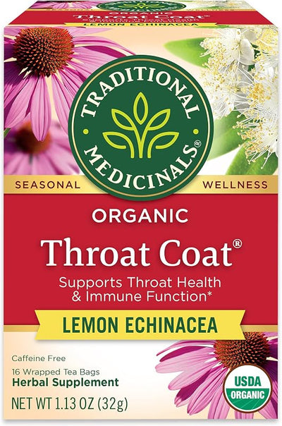 Té hierbas orgánico garganta equinácea limón 16 bolsas