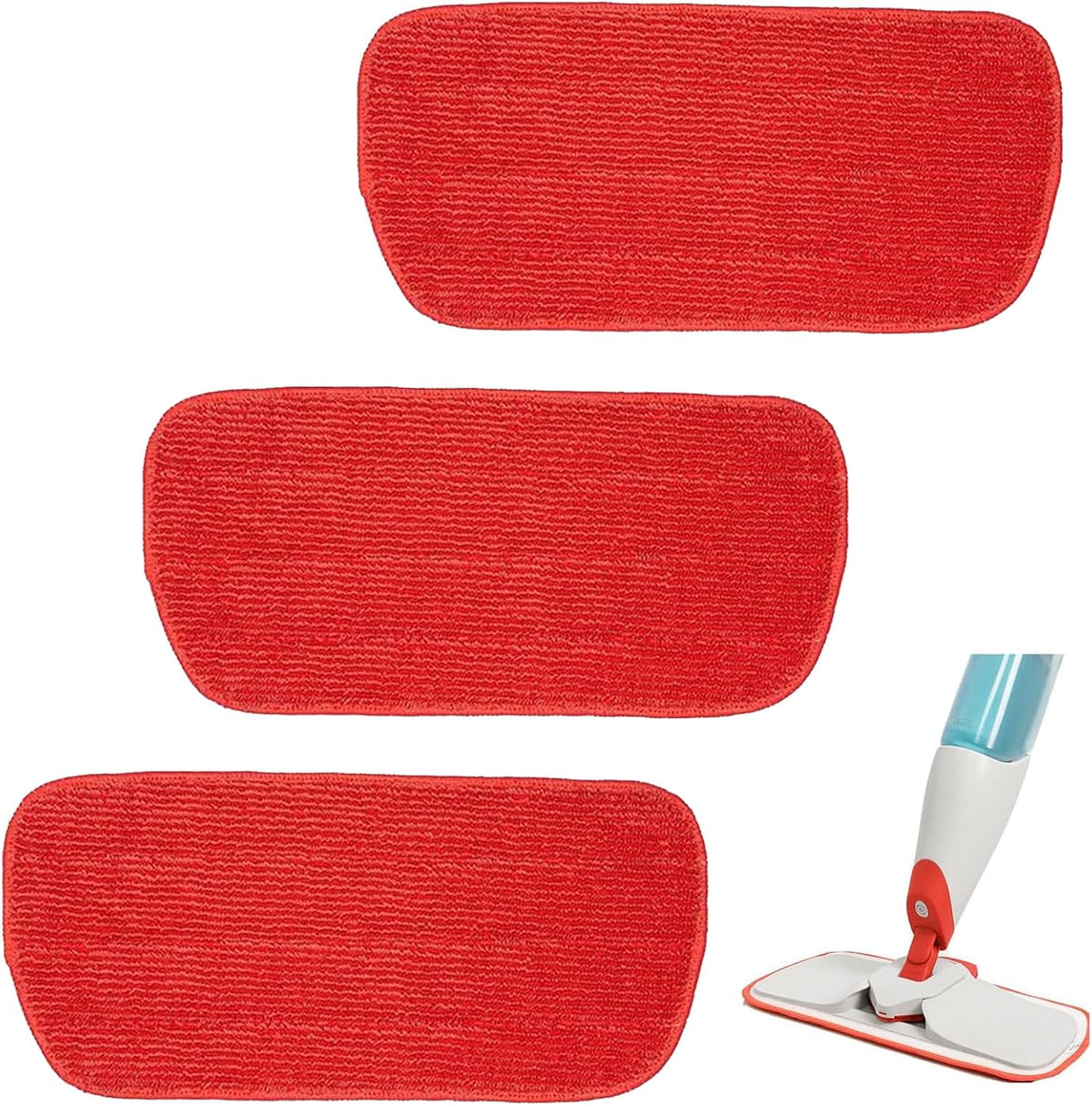 3 Pzas Almohadillas Microfibra OXO Good Grips Reutilizables Rojo