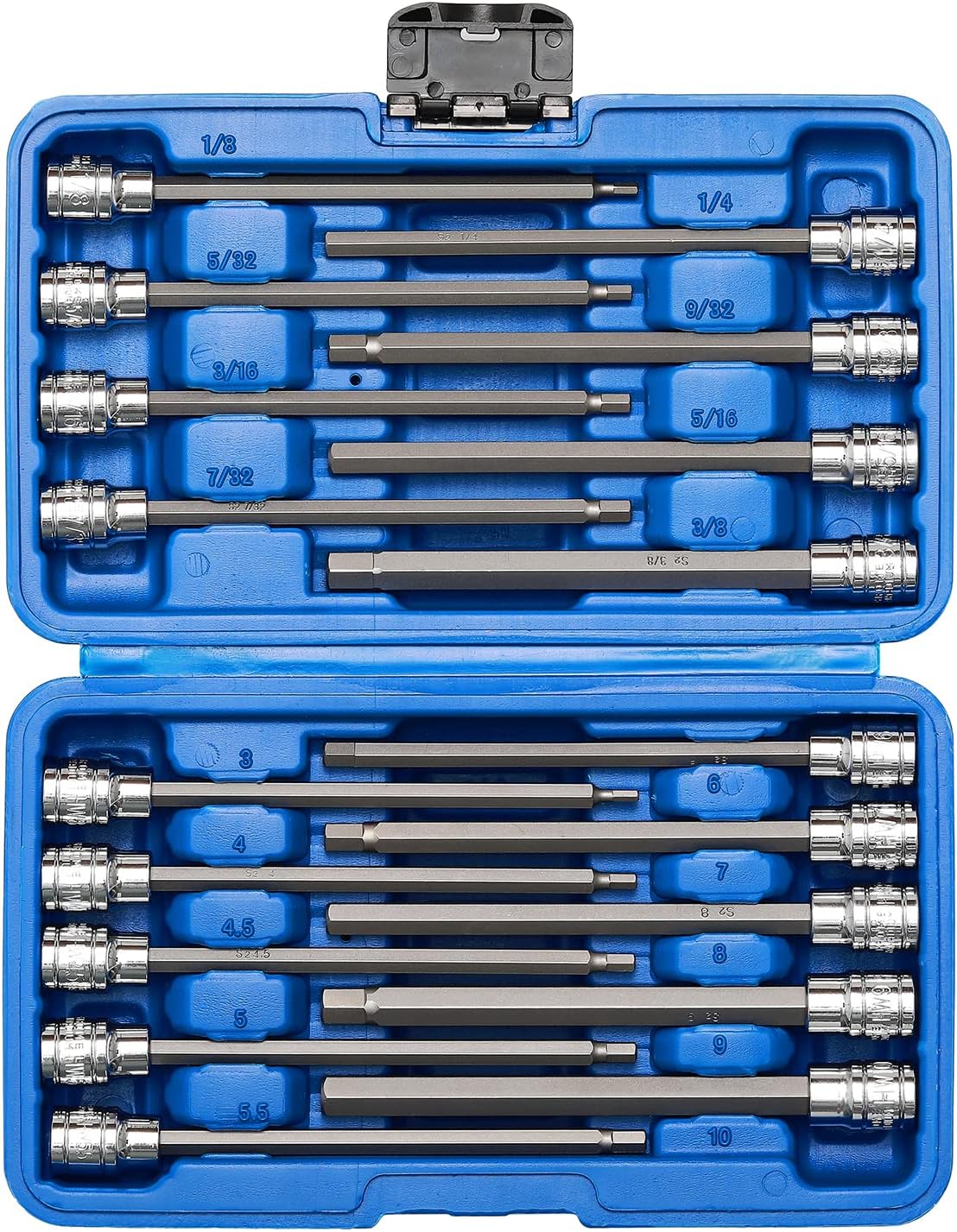 Set 18 Pzas Llaves Allen Extra Largas 3mm-10mm