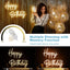 Letrero neón feliz cumpleaños luz LED regulable blanca