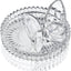 Soporte anillos mariposa 4pulg vidrio regalo bodas