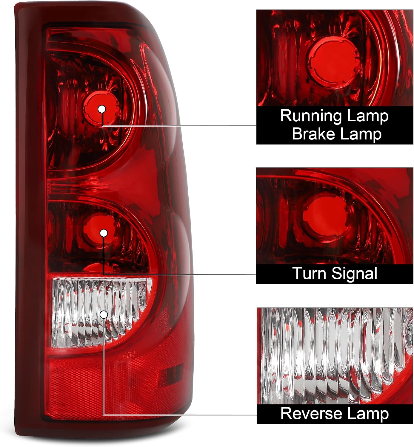 Luces traseras Chevy Silverado 03-06 conductor y pasajero