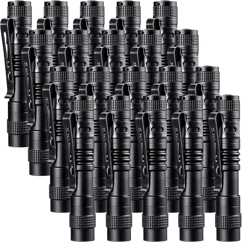 20 Linternas bolsillo con clip mini impermeable led negro