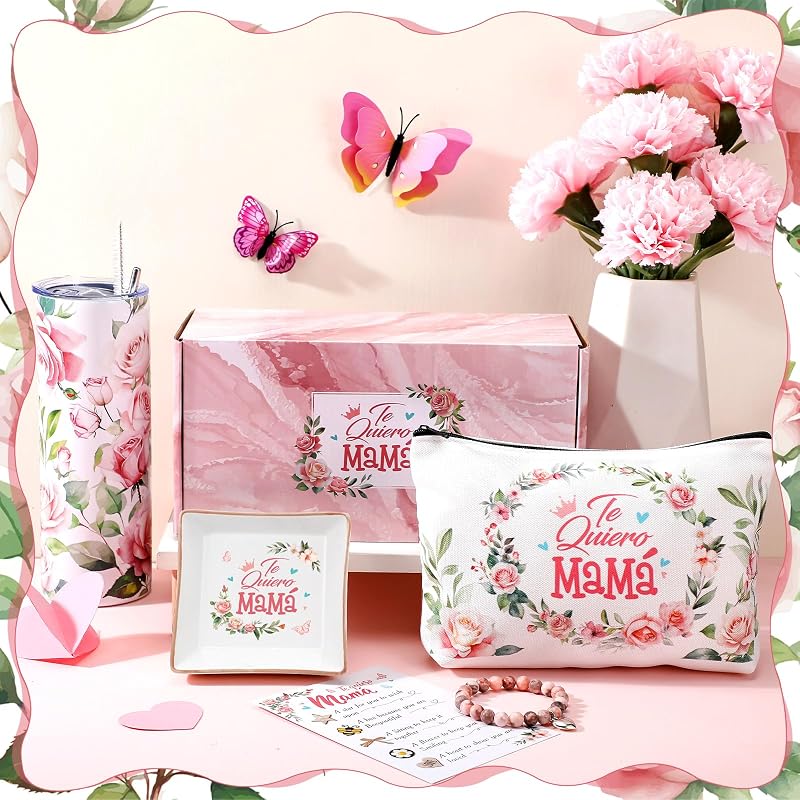Set 5 Pzas Regalo para Mamá Vaso 20oz Caja Cumpleaños