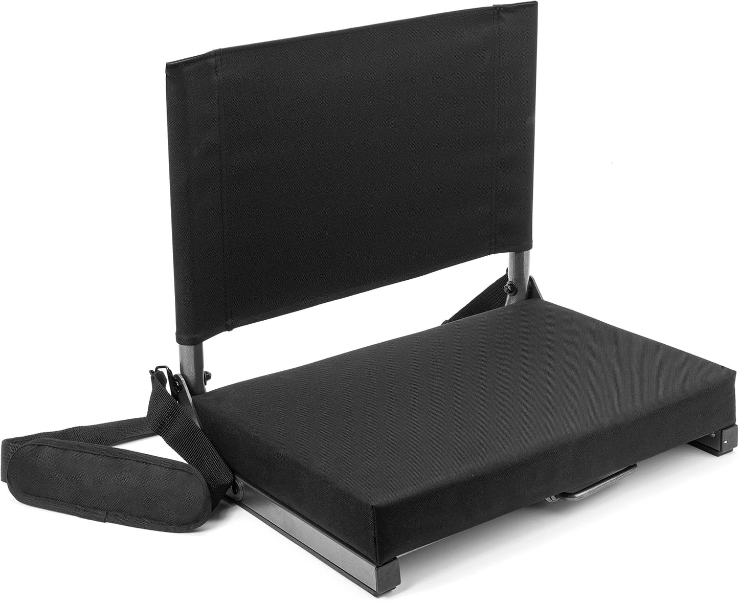 Asiento estadio lujo negro acolchado