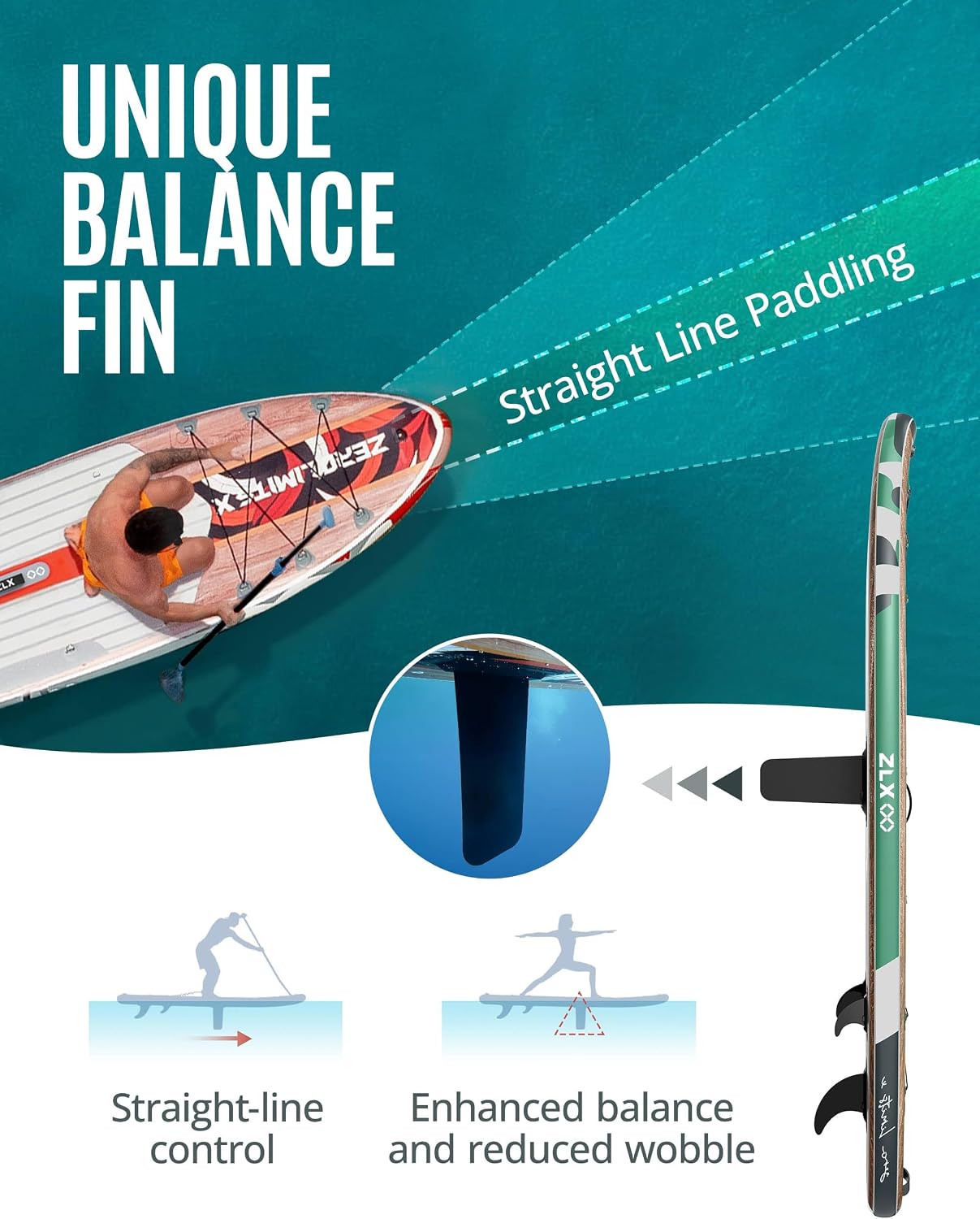 Tabla remo inflable 10pulg 6ft antiderrap para adultos