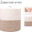 Cesta plantador 11pulg cuerda algodón decoración moderna