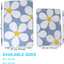Alfombra baño flores antideslizante 24x16pulg azul